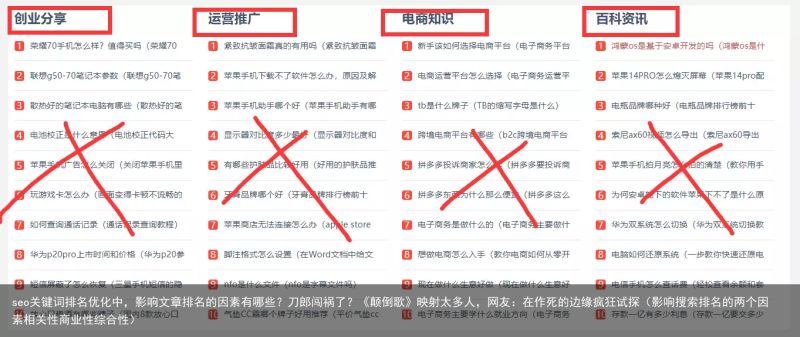 seo关键词排名优化中，影响文章排名的因素有哪些？刀郎闯祸了？《颠倒歌》映射太多人，网友：在作死的边缘疯狂试探（影响搜索排名的两个因素相关性商业性综合性）(图6)